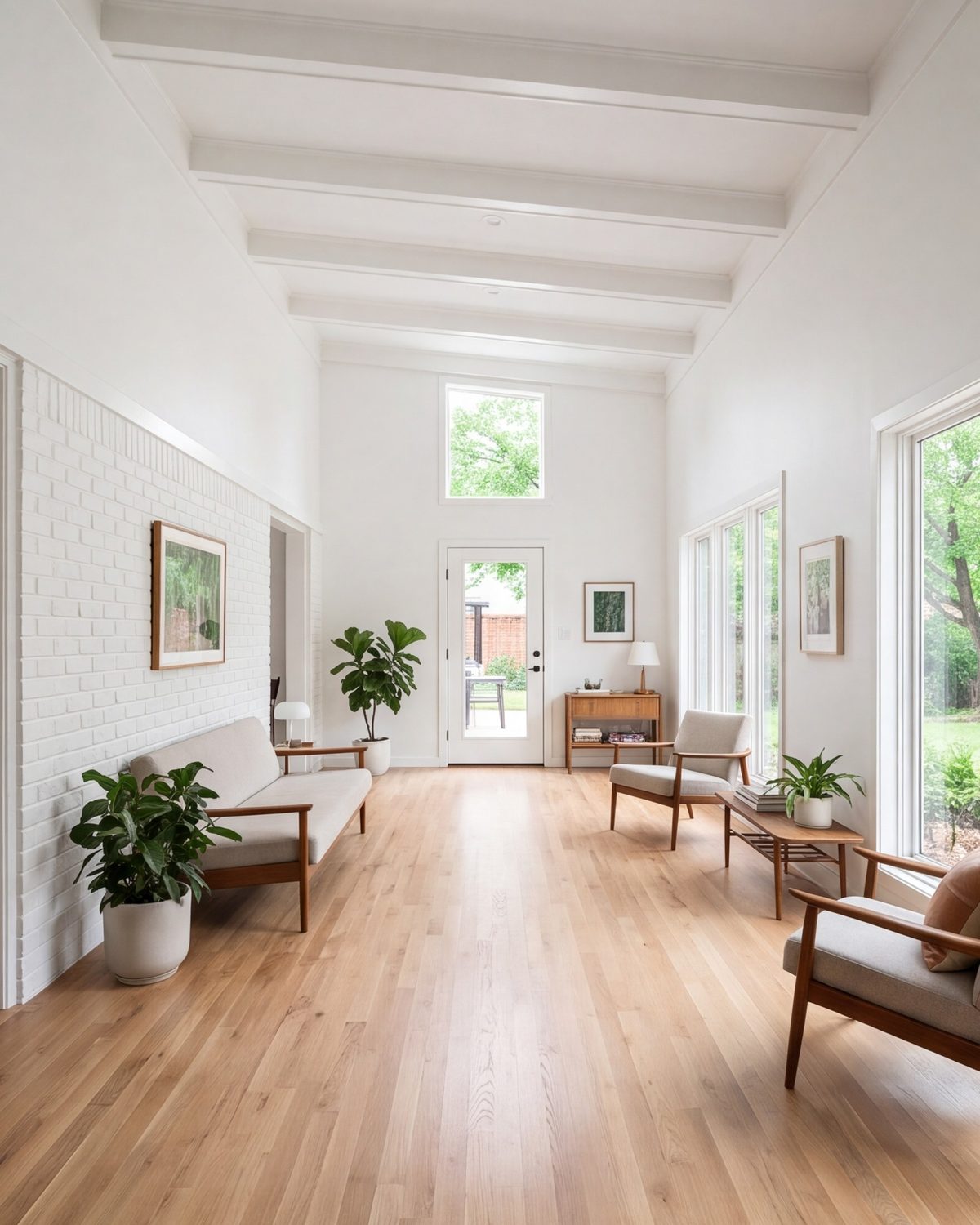 Wedgwood ranch with the living room and kitchen opened into one room with continuous wood floors